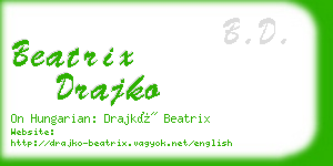 beatrix drajko business card